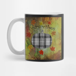 Cozy Fall Vibes Design on several Products: Gives the feeling of apple cider, hayrides, fall leaf colors, bon-fires and pumpkin spice everything Mug